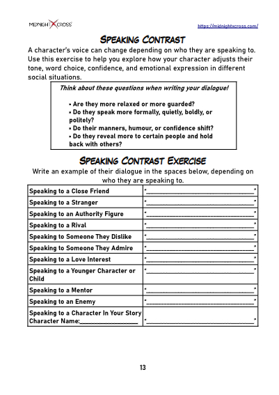 Pro Character Creation Worksheet Preview 13